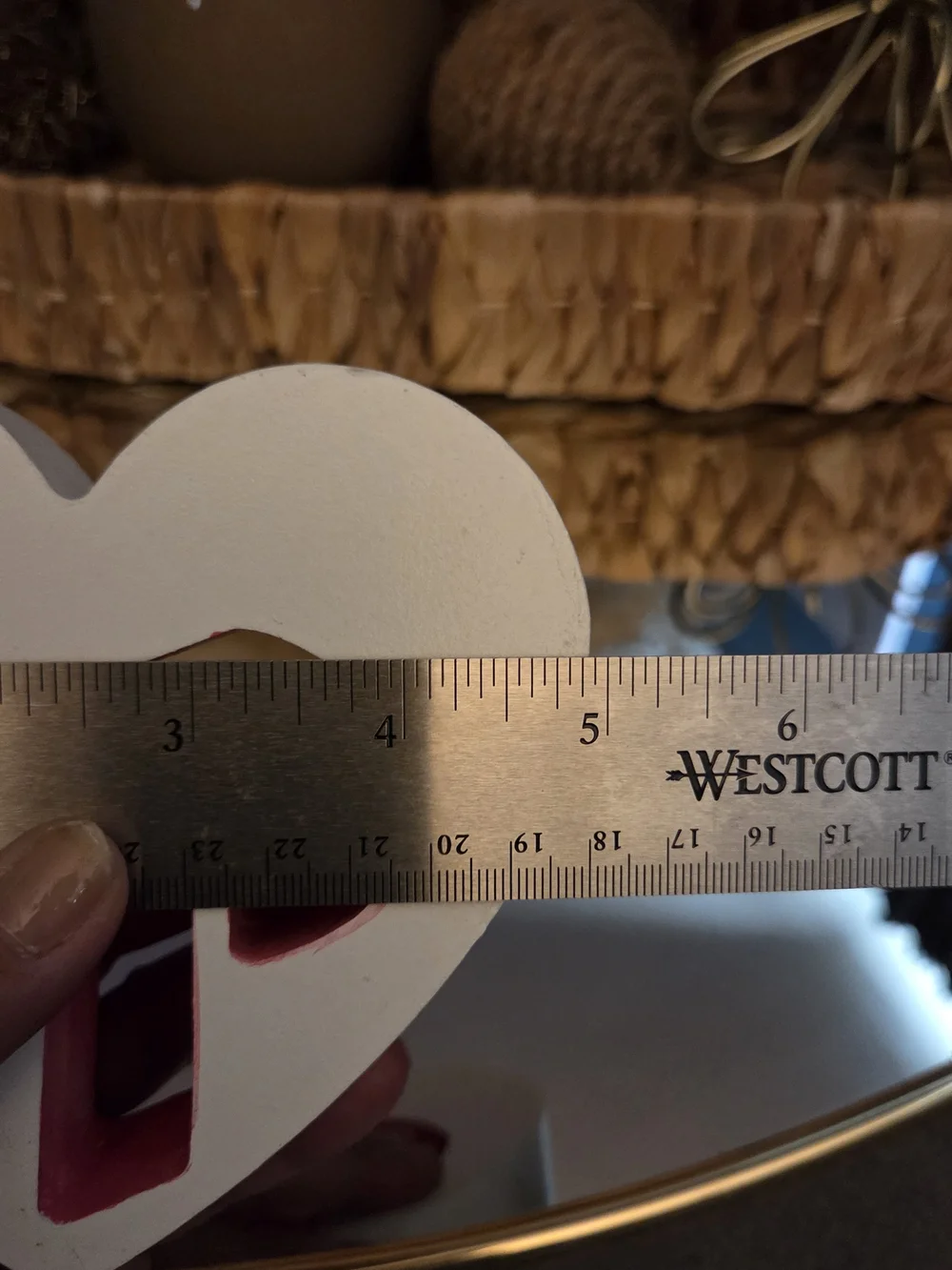 Pink Ribbon Heart Wood Block Sign Breast Cancer Awareness LOVE Shelf Decor